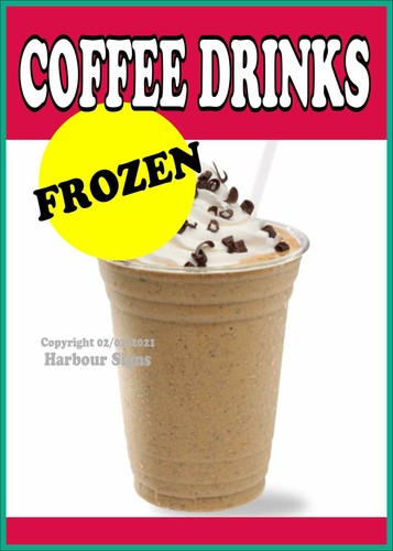 Frozen coffee decal - frozen,