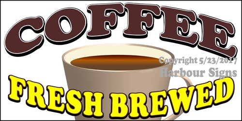 Coffee fresh brewed decal food - fresh,