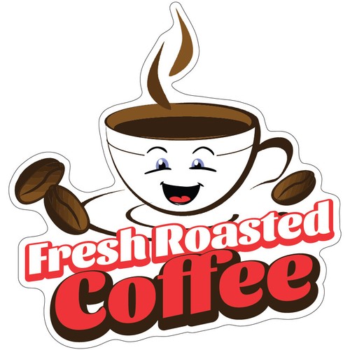 Fresh roasted coffee decal - fresh,