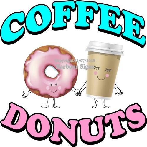 Coffee donuts decal - coffee,