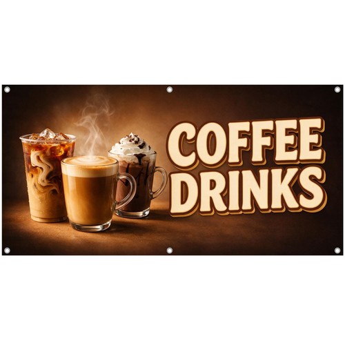 Coffee drinks vinyl - coffee,