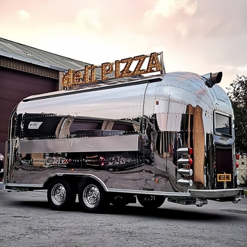 Food truck style trailer with - food,