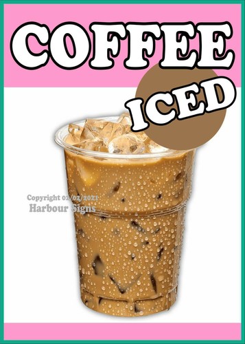 Iced coffee decal - iced,