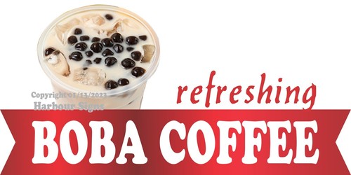 Boba coffee decal - boba, (choose