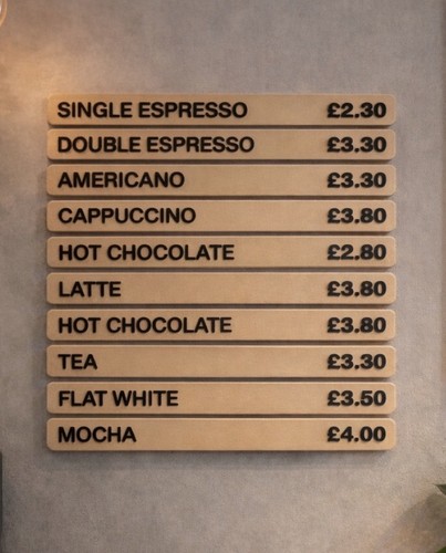 Magnetic coffee menu - coffee, for