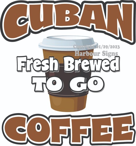 Cuban coffee decal food - cuban,