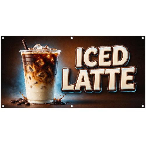 Iced latte vinyl - iced, cold