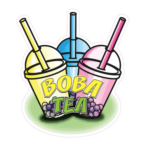 Food truck decals boba tea - food,