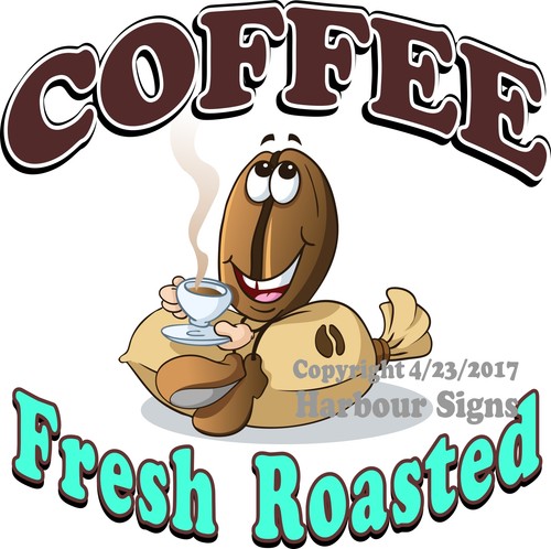 Fresh roasted coffee decal - fresh,