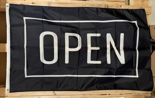 Open restaurant flag free ship - open,