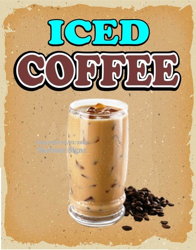 Iced coffee decal choose - iced,
