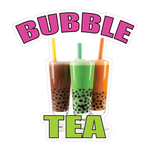 Food truck decals bubble tea - truck,