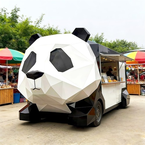 Panda pizza truck mobile - pizza, kiosk